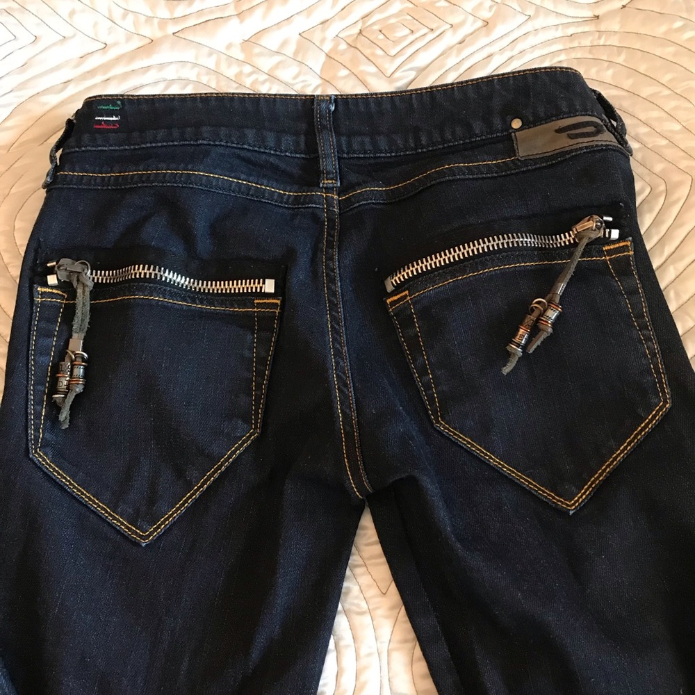 Diesel Clush Stretch Straight Leg Blue Jeans